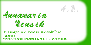 annamaria mensik business card